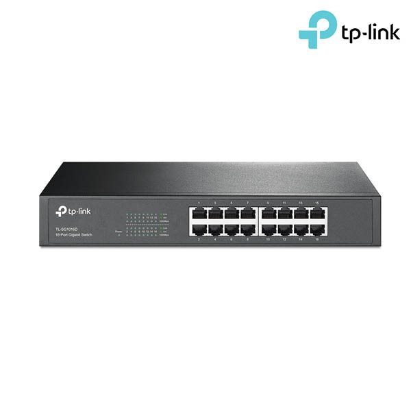 TP-LINK 16-PORT GIGABIT DESKTOP/RACKMOUNT SWITCH TL-SG1016D-محول شبكة تي بي لنك 16 منفذ جيجا بايت مكتبي/وحدة سيرفر