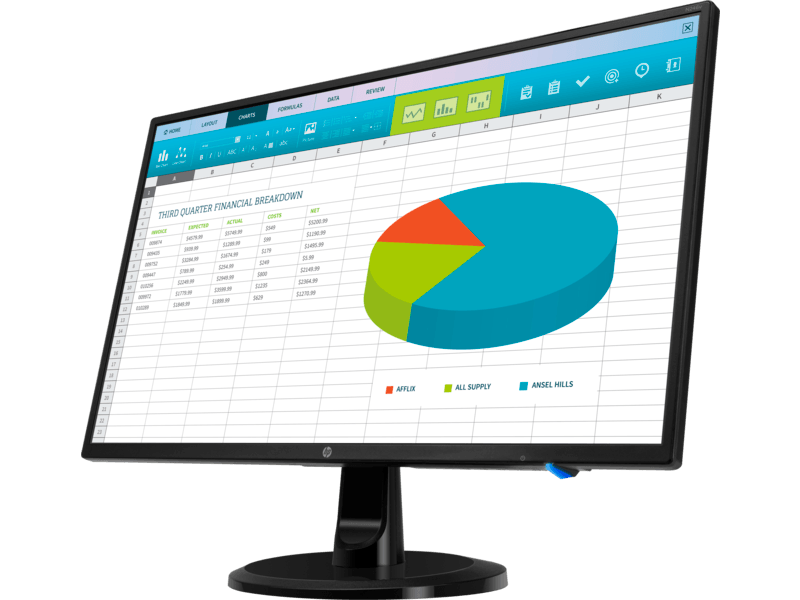 MONITOR LED 24" HP DVI/VGA/HDMI